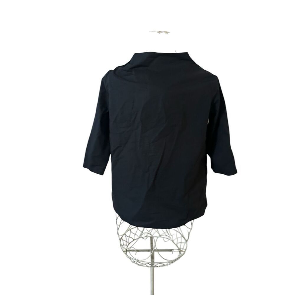 Beautiful OOS ALBUS LUMEN black 100% cotton blouse top shirt tunic Australian de - Picture 7 of 10